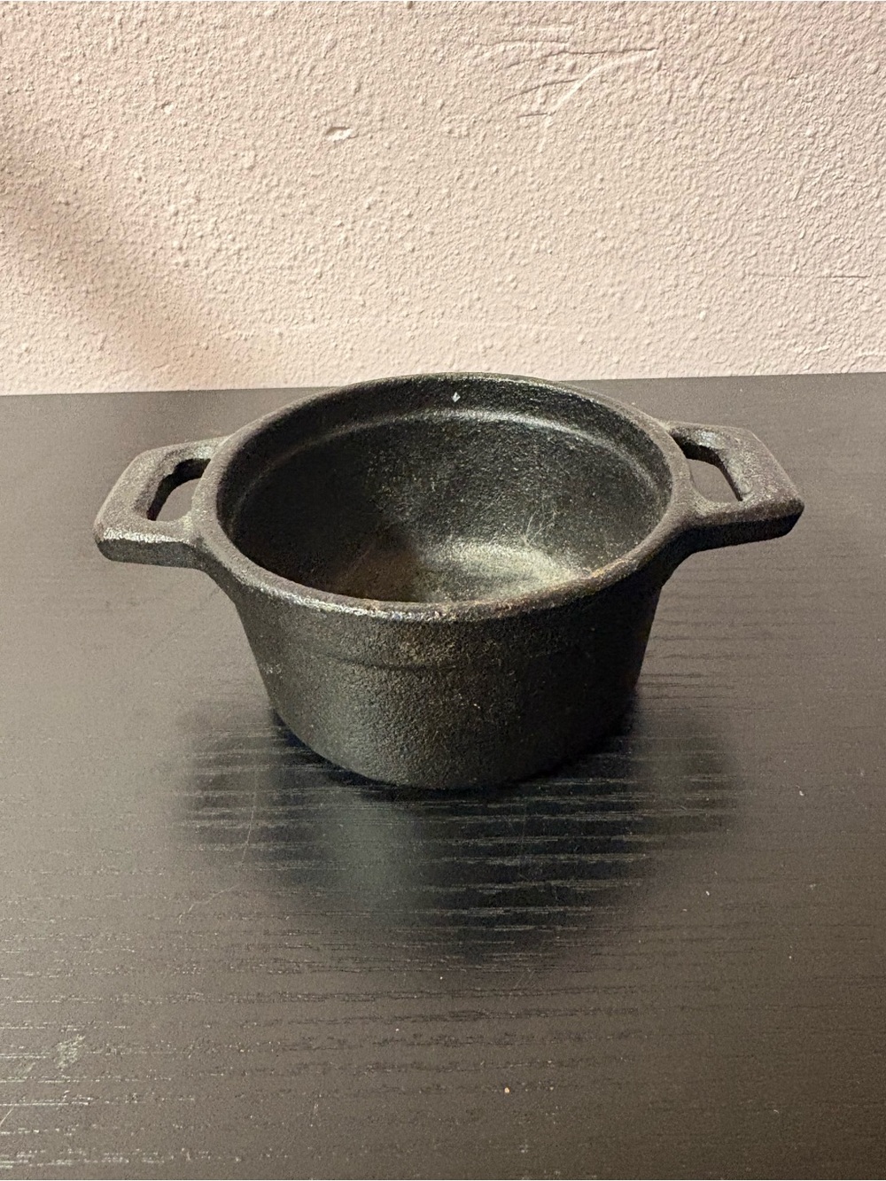 Mini Cast Iron Cocotte Pot Double Handle Rustic Individual Serving Dish